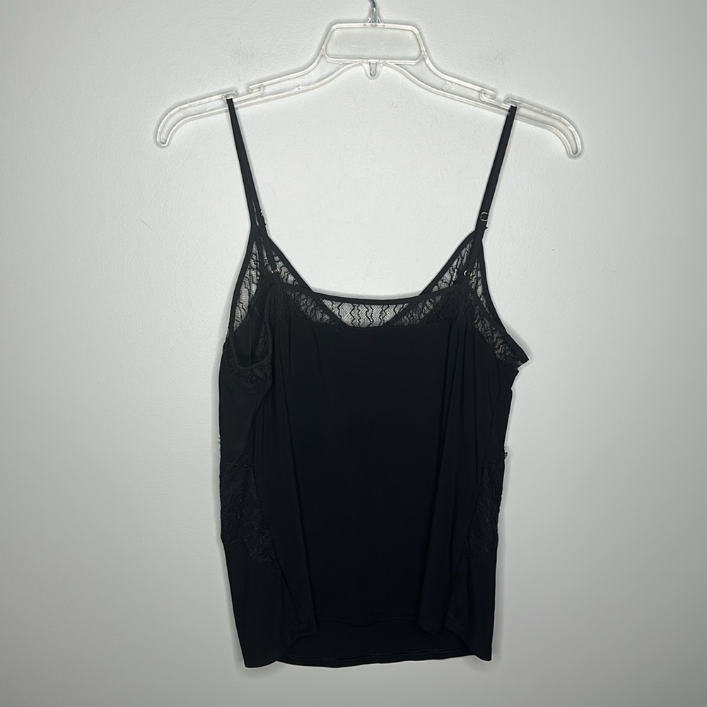 WHITE house Black Market Black Lace Camisole Tank Top Sz Large! - Picture 5 of 6
